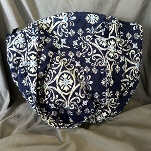 Vera Bradley Navy, White and Light Blue Quilted Shoulder Bag